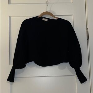 Elegant Black Women's Cropped Sweater from Altar’d State